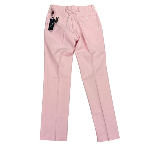 Tommy Hilfiger Mens TH Flex Modern Fit Stretch Chambray Suit Pants Pink 34x30 - Picture 5 of 6